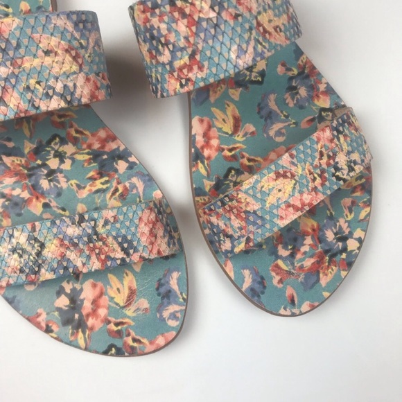 Joie A La Plage Blue Floral Print Sable Sandals - Picture 5 of 7